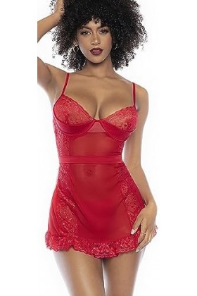 Mapalé by Espiral Babydoll 7507 pour femme, Rouge, Large-X-Large