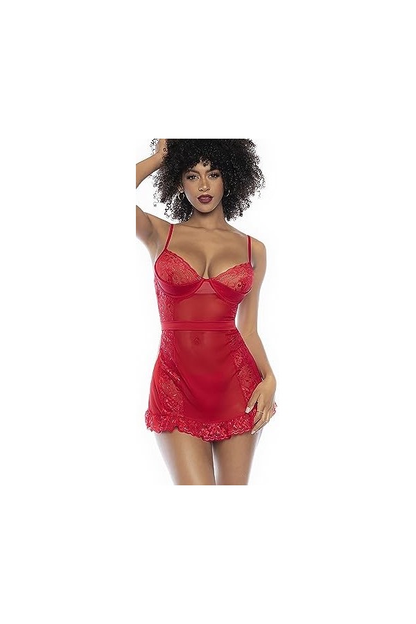 Mapalé by Espiral Babydoll 7507 pour femme, Rouge, Large-X-Large