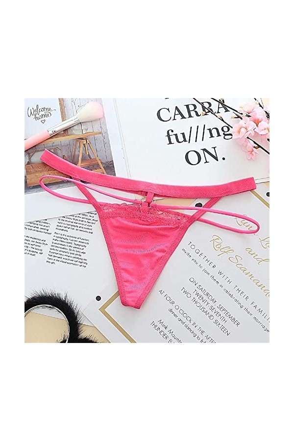 MULANY Femme Slips 3 pièces Femmes Sexy sous-vêtements Bandage Tongs Dentelle Culotte Belle Transparent g-Strings Slips Mode 