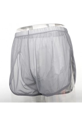 Boxer sexy en maille transparente pour homme - Stretch et respirant - Doux et ample, Lot de 1 - Gris 8382 , XXXL