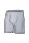 BIATWOWR See-Through Short sexy pour homme Transparent Unlined Long Leg Trunks, 1 paquet : gris 8501 , XXXL