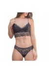 Ensemble de lingerie brésilienne haut en dentelle et string 100% fabriqué au Brésil lingerie sexy, blanc, S