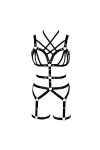 BODYCAGE Harnais de corps femme soutien-gorge Cage à lingerie ensemble Gothique Festival Rave Punk Jarretière ceinture Faire 