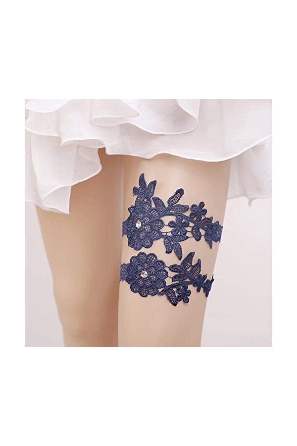 Cadeau de jarretière de mariage pour la mariée, anneau de cuisse en dentelle de mariée jambes sexy décorées avec porte-jarret
