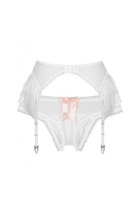 JYLJLL Culottes Sexy Ensemble De Jarretelles Dentelle Anti Dérapant Sexy Long Tube Bretelles Bas F