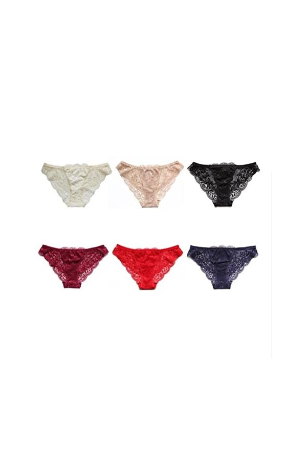 JYLJLL Culottes Hipsters Culotte en Dentelle pour Femme Tentation Féminine Hollow Translucent Thi