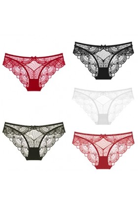 JYLJLL Femmes Dentelle Culotte Ultra Mince Mesh Respirant Taille Basse Sexy Tentation F