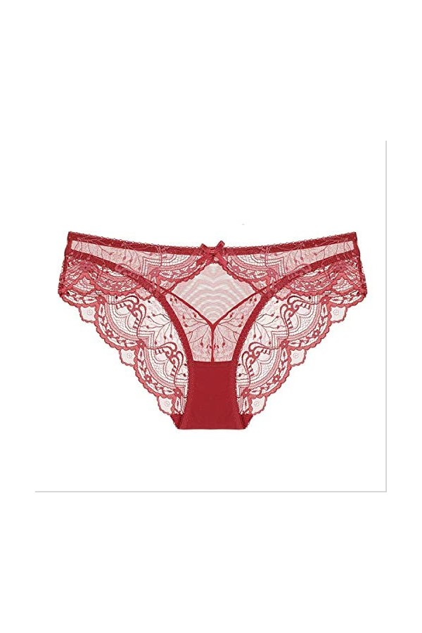 JYLJLL Femmes Dentelle Culotte Ultra Mince Mesh Respirant Taille Basse Sexy Tentation F