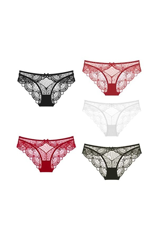 JYLJLL Culottes Hipsters Culotte Sexy en Dentelle Transparente Chaude pour Femme Transparente Respirante