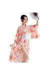 PONNYC Femmes Japonaises sous-vêtements Sexe Sakura Tissu Imprimé Kimono Chemise de Nuit Kawaii Cosplay Costume Femmes&nbsp;Sexy L