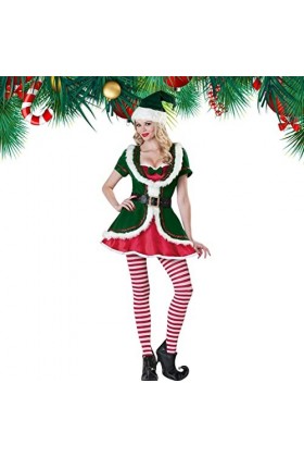 Cyhamse gobelin sexy,Robes Noël pour femme sexy | Robe Noël en velours pour femme, lutin vert, vêtements darbre Noël sexy, c