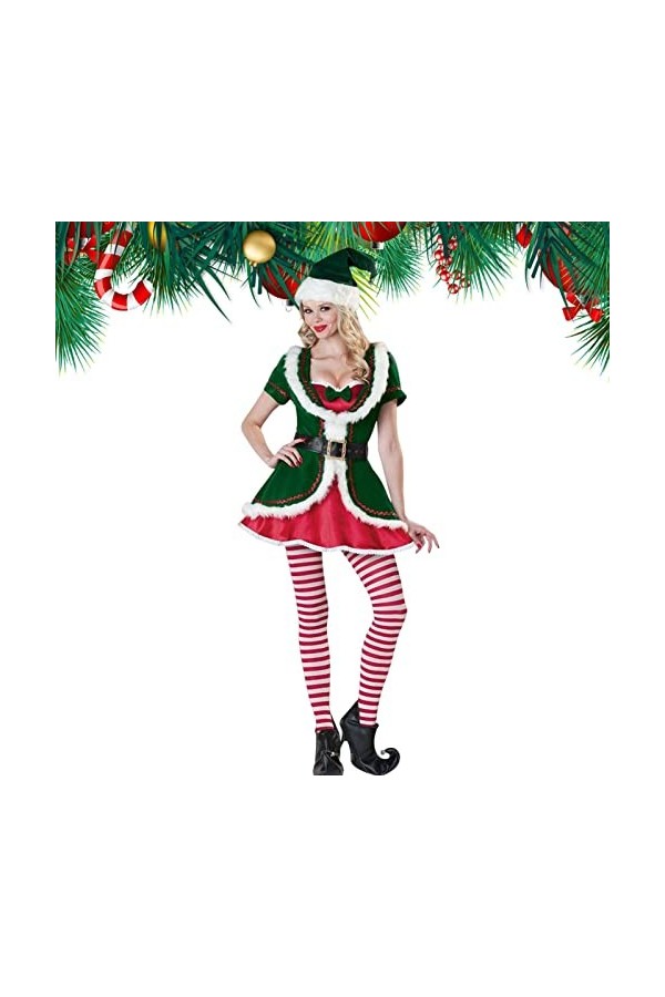Cyhamse gobelin sexy,Robes Noël pour femme sexy | Robe Noël en velours pour femme, lutin vert, vêtements darbre Noël sexy, c