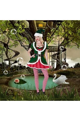 Cyhamse gobelin sexy,Robes Noël pour femme sexy | Robe Noël en velours pour femme, lutin vert, vêtements darbre Noël sexy, c