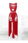 Nouveau 3 pièces Femmes Robes avec Coussinets de Poitrine Gothique Sexy Lingerie Costumes de fête Rouge Pansement découpé Ens