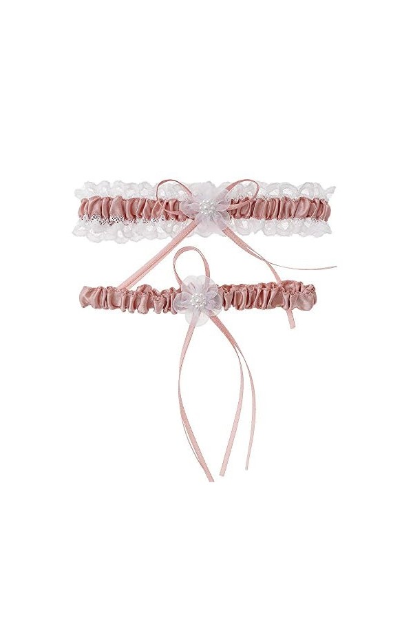 WEKIVA Jarretière de mariée élastiquée, Accessoires de Robes de mariée, Jarretière de Mariage en Dentelle Florale, Accessoire