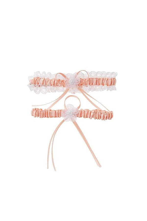 WEKIVA Jarretière de mariée élastiquée, Accessoires de Robes de mariée, Jarretière de Mariage en Dentelle Florale, Accessoire