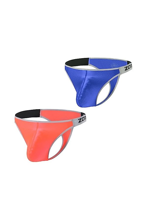 BIATWOWR String G String pour homme en soie sexy avec pochette élastique pour améliorer les renflements, 1 noir., L