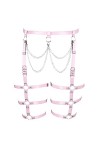 JMMHSS Femmes Punk Plus Taille Chaîne Corps Harnais Jarretière Ceinture Élastique À Bretelles Évider Ceinture Halloween Rave 