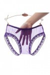 PIANAI Culotte Sexy en Maille Transparente pour Femme sans Couture Respirante Sexy Taille Basse Lot de 2 ,Violet,L