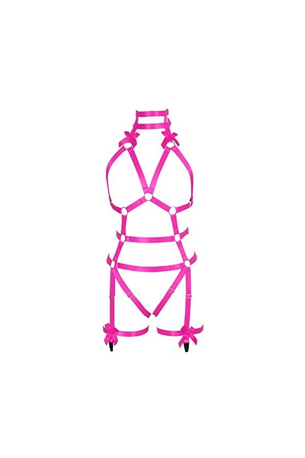 JMMHSS Ensemble de Harnais de Lingerie élastique pour Femmes Bleu Ciel 