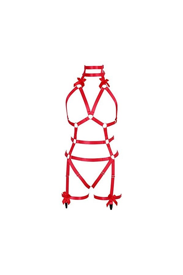 JMMHSS Ensemble de Harnais de Lingerie élastique pour Femmes Bleu Ciel 