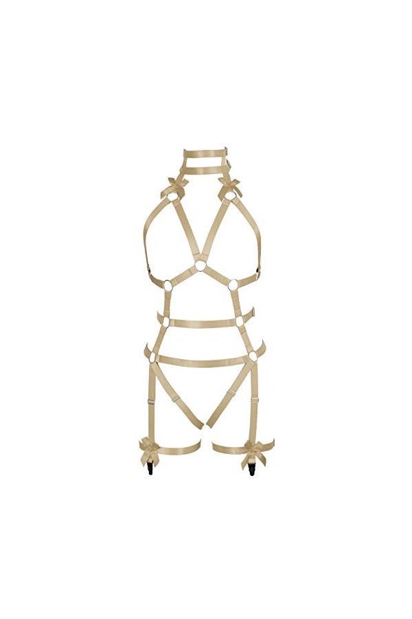 JMMHSS Ensemble de Harnais de Lingerie élastique pour Femmes Bleu Ciel 