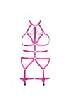 Femmes Body Harnais Soutien-Gorge Grande Taille Cage chaîne en métal Soutien-Gorge Bas Mode Punk Jarretière Ensemble Gothique
