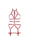 Femmes Body Harnais Soutien-Gorge Grande Taille Cage chaîne en métal Soutien-Gorge Bas Mode Punk Jarretière Ensemble Gothique