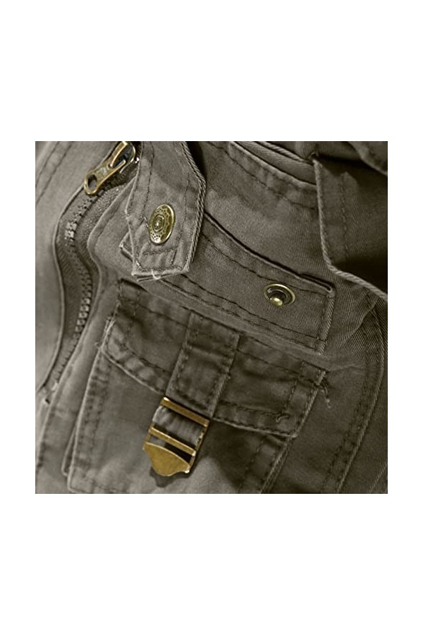 Pantalon de travail pour homme - Style urbain - Couleur unie - Décontractée - Pantalon de randonnée - Extra, gris, 38