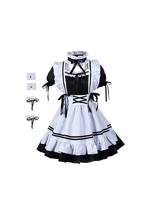 ABOOFAN 1 Set Maid Costume Robes De Femmes Dames Costumes Lolita Robe Pour Femmes Domestique Française Uniforme Servante Cost