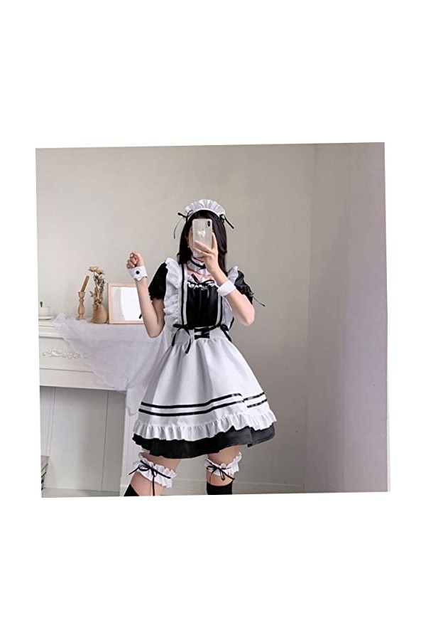 ABOOFAN 1 Set Maid Costume Robes De Femmes Dames Costumes Lolita Robe Pour Femmes Domestique Française Uniforme Servante Cost