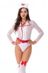 SALTVA Costume de soubrette sexy pour femme - Tenue de jeu de rôle - Uniforme sexy pour femme - Costume dinfirmière - Linger
