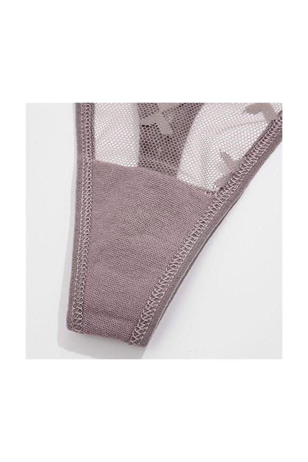 Culottes et Slips Slip Femme Comfort Knickers 3 pièces doux papillon dentelle maille string for femmes Transparent creux sous