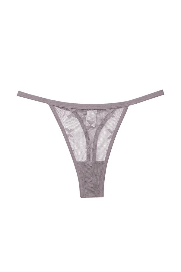 Culottes et Slips Slip Femme Comfort Knickers 3 pièces doux papillon dentelle maille string for femmes Transparent creux sous