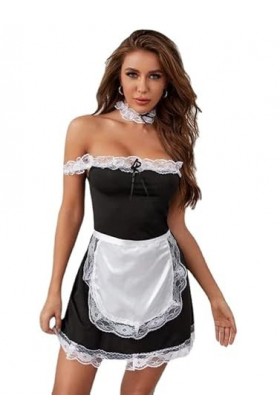 Vêtements sexuels Jeu Sexy Uniforme Tentation Grande Taille Pyjama Femme de Ménage sous-Vêtements Érotiques Passion Costume F