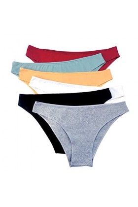 femme Slip Culotte Femme Triangle Sexy Taille Basse Culotte Grande Taille Panty 6 Pièces Color : A, Size : M 