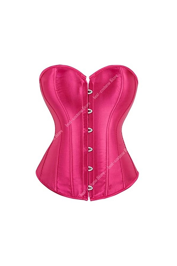 Femmes Corset Top White Black Satin Overbust Corset Bustier Lace Up Plus Taille Sexy Bridal Lingerie Gothic Corset