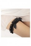 COLIFAS Femmes Jambe Anneau Ruban Arc Dentelle Jarretière Floral Leg Loop Jarretières De Mariage Couleur: Noir Noir , Cade