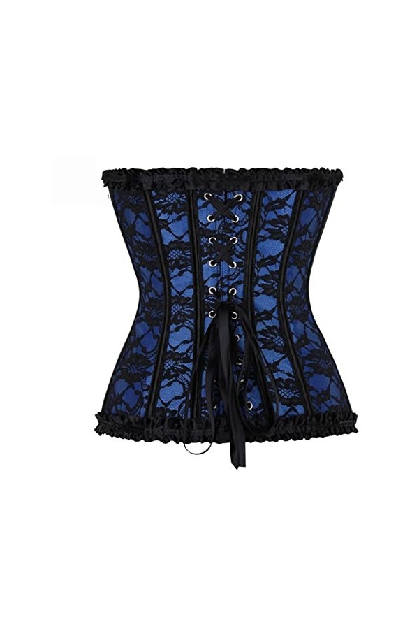 YUANYUAN520 Femmes Sexy Dentelle Rouge Bustier Femme Élastique os Supérieur Steam Punk Plus Taille Corset Top for Femmes Club