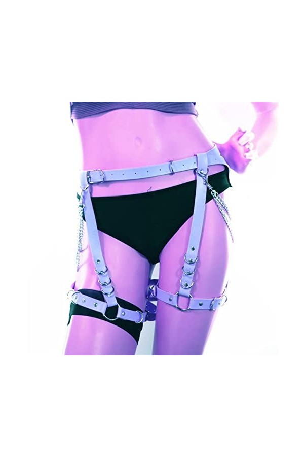 Porte-jarretelles Punk cuir chaîne de taille sexy ceinture ceinture ventre chaîne de nuit de la fête de la soirée de danse de