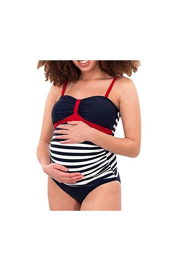 Robe Vêtements de Nuit Lingerie Sexy Babydoll Maillot de Bain Bikini Grande Taille pour Enceinte Fendue-Stripes_XXXL