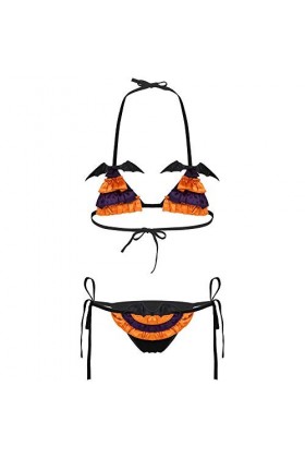 Chemises De Nuit Femme Dames Femmes&nbsp;&nbsp;&nbsp;Costumes D&nbsp;Halloween&nbsp;&nbsp;&nbsp;Ensemble De Lingerie&nbsp;Sexy&nbsp;Soutien-Gorge Bikini avec G-String Br