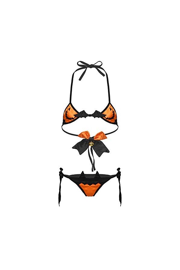 Chemises De Nuit Femme Dames Femmes&nbsp;&nbsp;&nbsp;Costumes D&nbsp;Halloween&nbsp;&nbsp;&nbsp;Ensemble De Lingerie&nbsp;Sexy&nbsp;Soutien-Gorge Bikini avec G-String Br