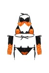 Chemises De Nuit Femme Dames Femmes&nbsp;&nbsp;&nbsp;Costumes D&nbsp;Halloween&nbsp;&nbsp;&nbsp;Ensemble De Lingerie&nbsp;Sexy&nbsp;Soutien-Gorge Bikini avec G-String Br