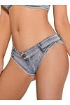 AIEOE Femme Sexy Taille Basse Mini Shorts Jeans Sexy Party Night Club Disco Taille XS-XXL, Blanc B, XL