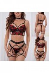 Bluelucon Tenue sexy pour femme - Lingerie sexy - Robe sexy pour femme - Body érotique - Soutien-gorge en dentelle - Pour le 