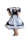 LEFEDA COSPLAY Costume de femme de chambre cosplay Anime Fille Robe sexy Noir Taille XXL