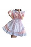 LEFEDA COSPLAY Costume de femme de chambre cosplay Anime Fille Robe sexy Noir Taille XXL