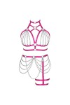 Femmes Body Strap Punk Bra Grande Taille évidée Mode Body Cage Garter Set Gothique Halloween Rave Party Costume Vert Fluores