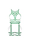 Femmes Body Strap Punk Bra Plus Size Mode Hollow Body Cage Garter Set Gothique Halloween Rave Party Costume Rose Rouge 